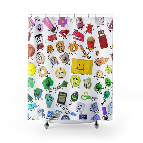 Battle for BFB & TPOT Full Cast Print Shower Curtain