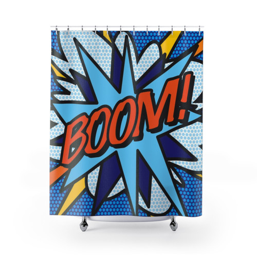 BOOM Comic Book Pop Art Shower Curtains
