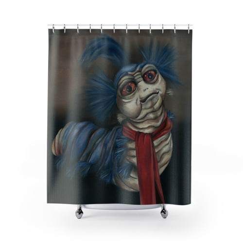 Labyrinth Worm Shower Curtain - Oil Painting Design