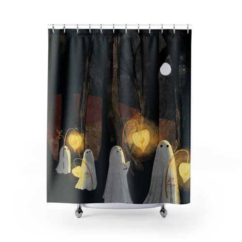 Ghost Parade Shower Curtains