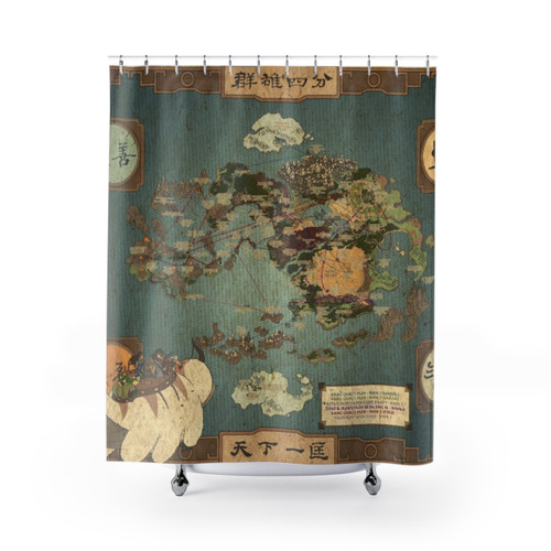 Avatar the Last Airbender Map Shower Curtains