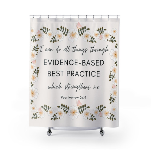 Evidence-Based Shower Curtains with Bible Verse Design
