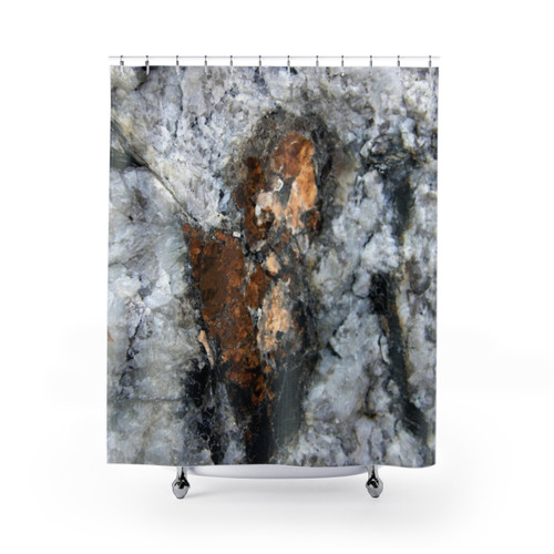 Copper Mica Shower Curtain - Natural Stone Design