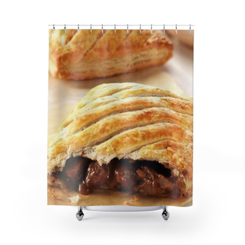 Greggs Steak Bake Themed Shower Curtain