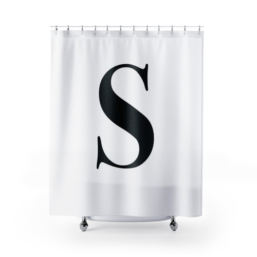 Monogram Initial Shower Curtain