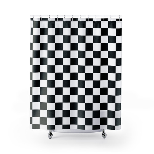 Checkered Racing Car Flag Shower Curtains