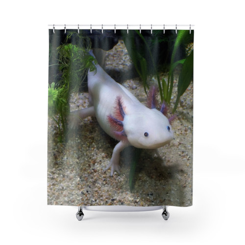 Axolotl Smile Shower Curtain