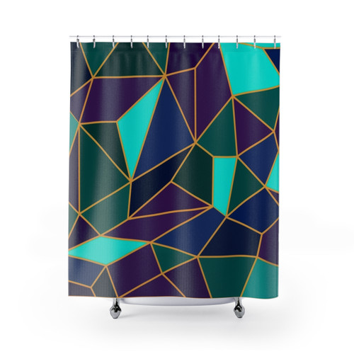 Abstract Geometric Shower Curtains