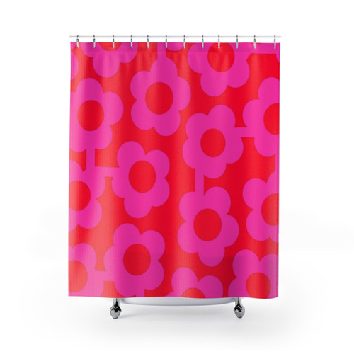 Retro Scandinavian Floral Shower Curtains