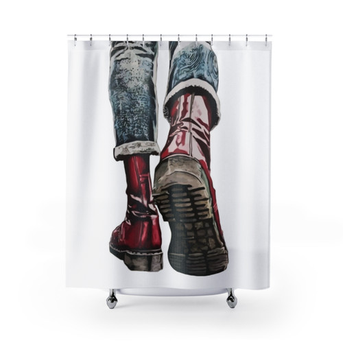Skinhead Boots Shower Curtain