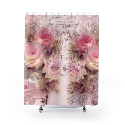 Vintage Shabby Chic Floral Shower Curtains