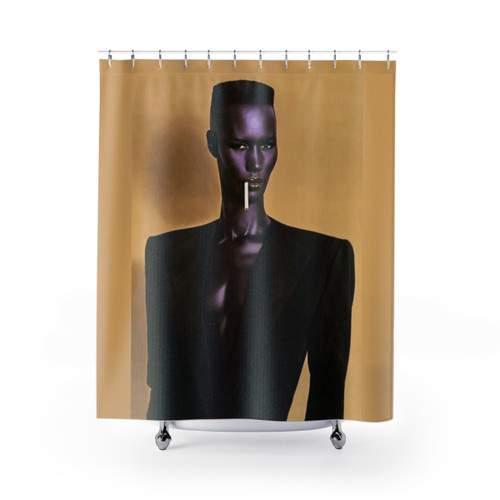 Grace Jones Chanteuse Shower Curtains