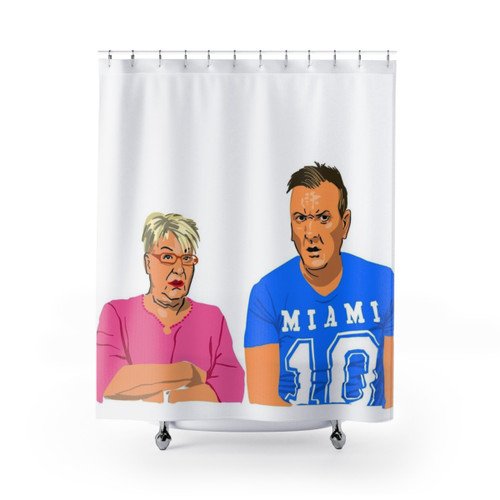Jenny and Lee Gogglebox Shower Curtains