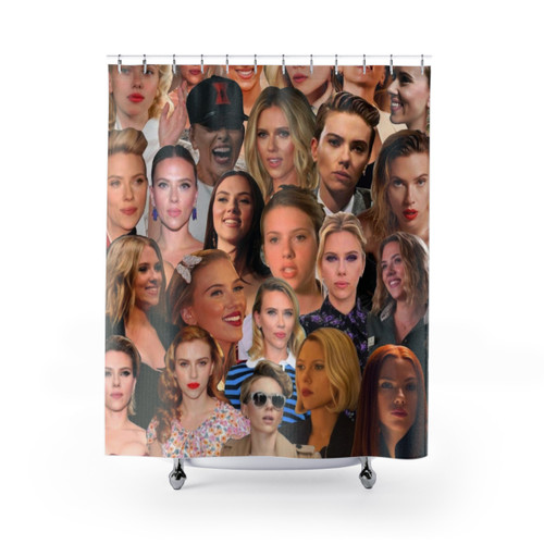 Scarlett Johansson Photo Collage Shower Curtain