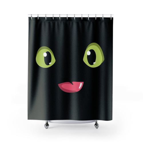 Toothless Dragon Themed Shower Curtain