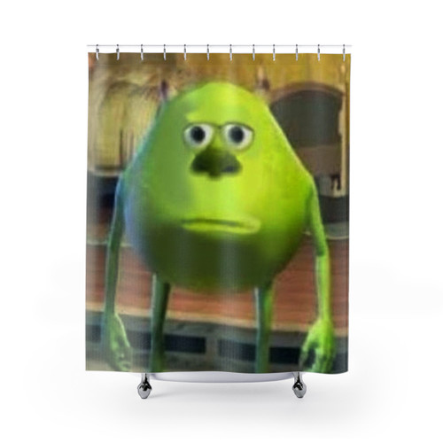 Mike Wazowski Meme Shower Curtain
