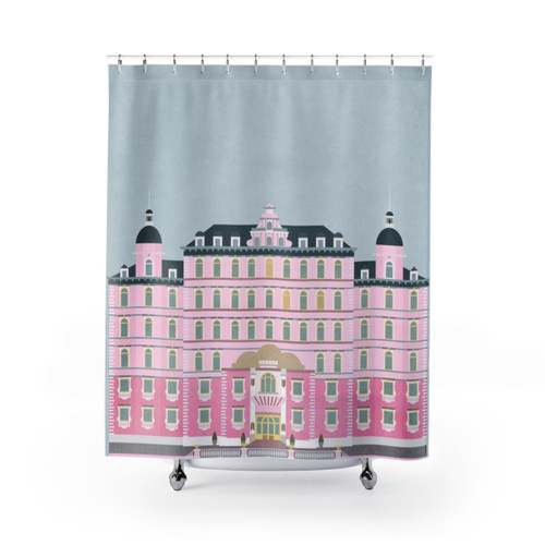 Minimalist Grand Budapest Hotel Shower Curtains