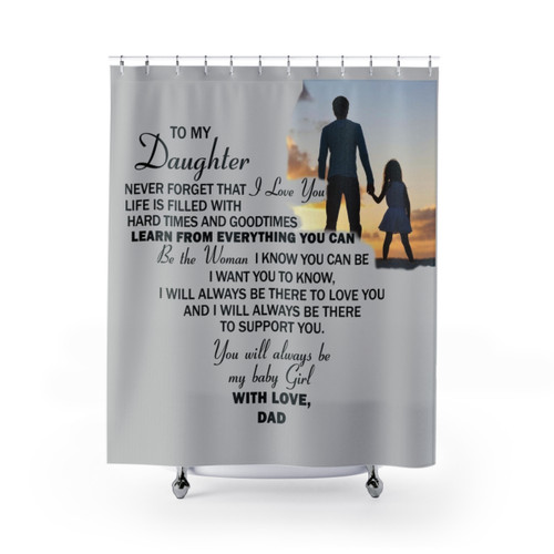 Heart Shower Curtains for Daughter from Dad