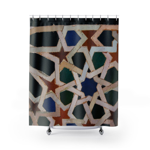 Alhambra Tiles Shower Curtain - Vibrant Spanish Design