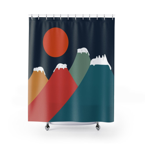 Cat Landscape 10 Shower Curtain for Cat Lovers