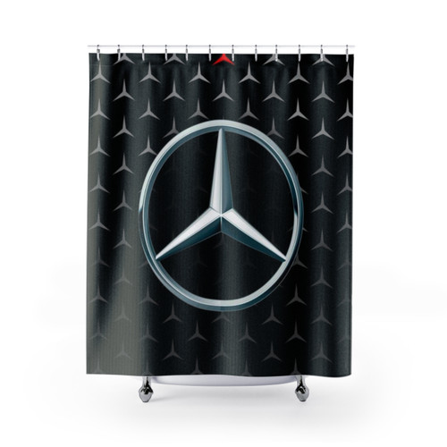 Silver Grey Mercedes AMG F1 Shower Curtain