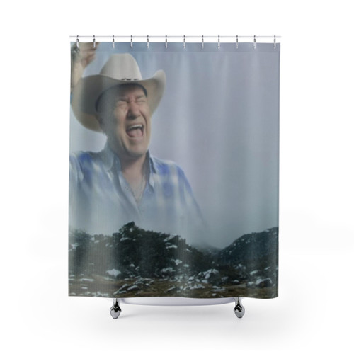Jimmy Barnes Shower Curtains with Screaming Mountains Meme