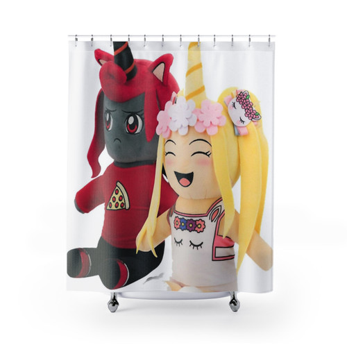 Iamsanna Unicorn Twins Moody Shower Curtains