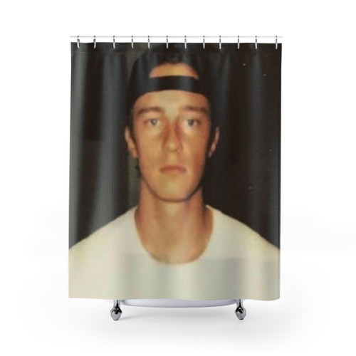 Drew Starkey Mugshot Face Merch Shower Curtains