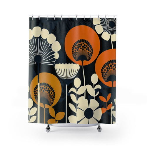 Floral Pattern Finland Shower Curtains