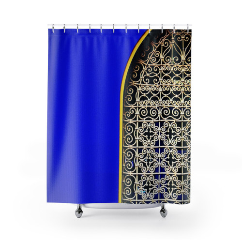 Blue Majorelle Shower Curtains