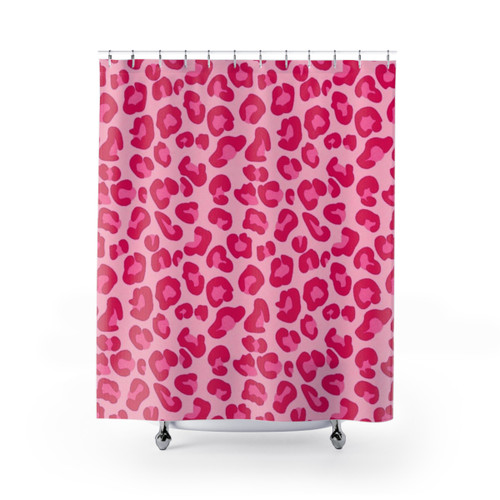 Pastel Leopard Print Shower Curtains