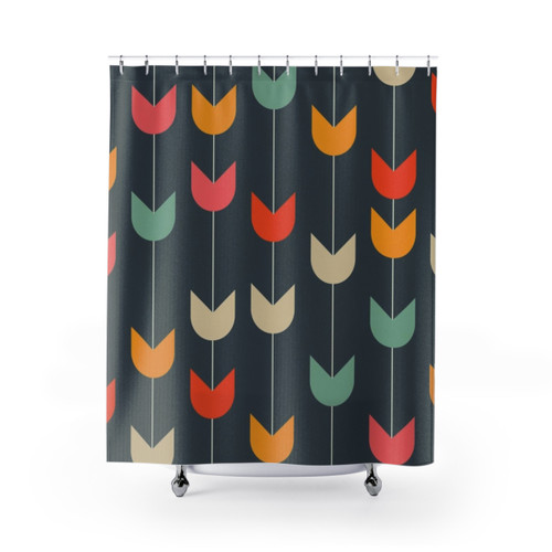 Tulips Shower Curtains with Vibrant Floral Pattern