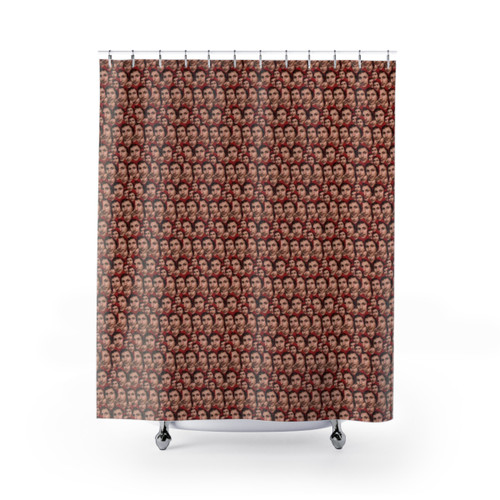 Michael Cera Themed Shower Curtain with Tiled Heads