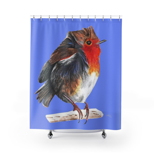 Festive Robin Shower Curtain