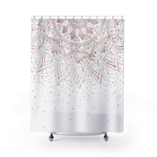 Rose Gold Mandala Shower Curtain