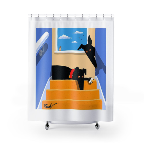 Greyhound and Hound Dog Shower Curtains