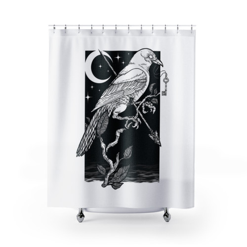 Night Crow Shower Curtain
