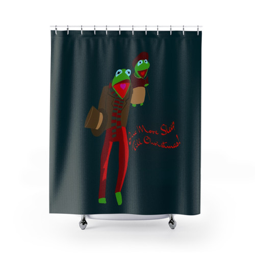 Muppets Christmas Shower Curtains featuring Kermit the Frog and other beloved characters