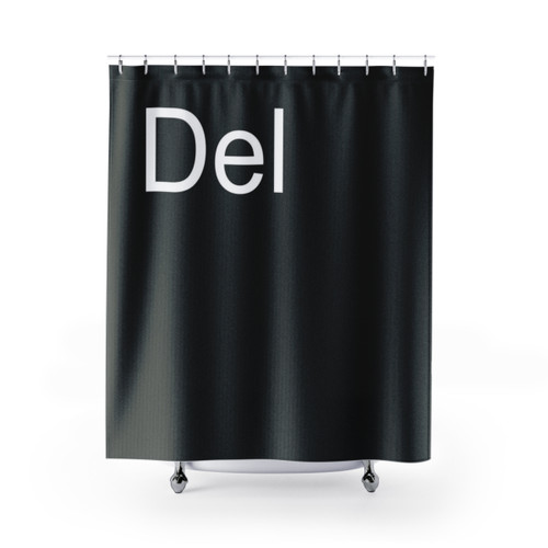 Del Black Shower Curtains - Sleek and Stylish Design