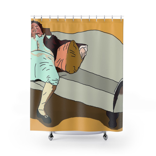 Mr Hurst Pride and Prejudice Themed Shower Curtain