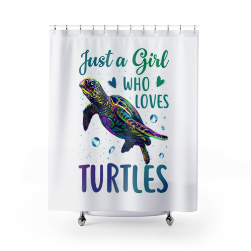 Watercolor Turtle Shower Curtains for Turtle Lovers