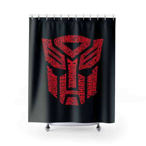 Transformers Autobots Red Shower Curtain