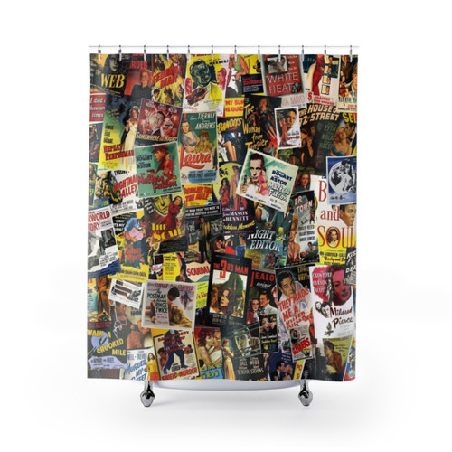Retro Film Noir Shower Curtains