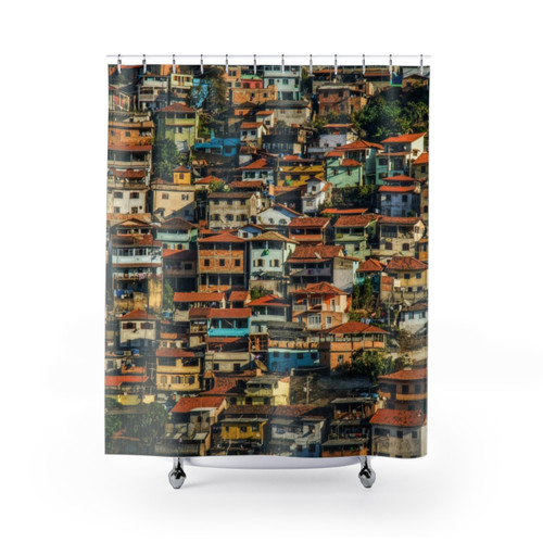 Colorful Favela in Brazil Shower Curtain