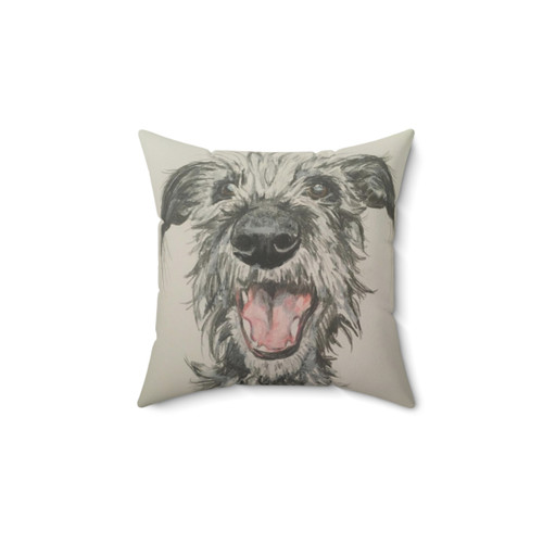 Scruffy Lurcher Decorative Throw Pillow