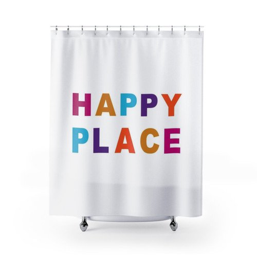 HAPPY PLACE Uplifting Shower Curtains