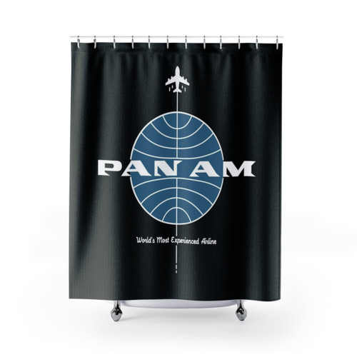 Vintage Pan Am Shower Curtain for Retro Bathroom Decor