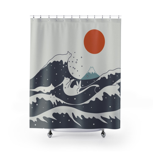 Cat Landscape 55A Shower Curtain