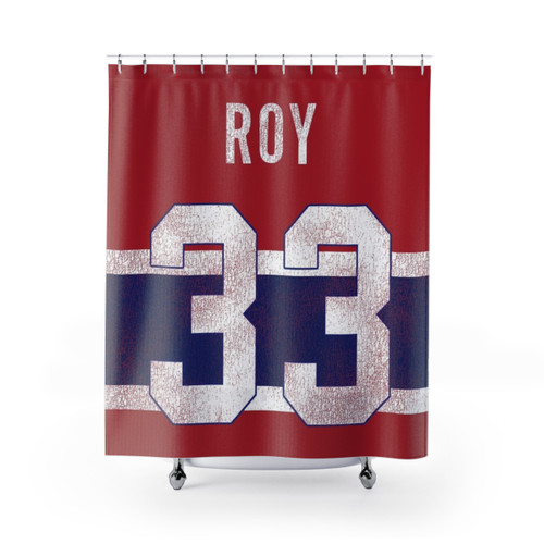 Roy Canadiens Hockey Shower Curtains