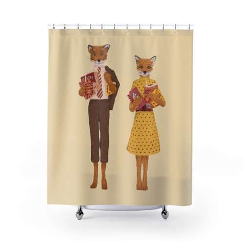 Fantastic Mr. and Mrs. Fox Funny Shower Curtains